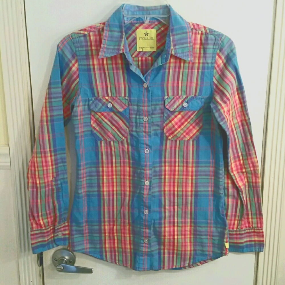 Nollie plaid button up shirt